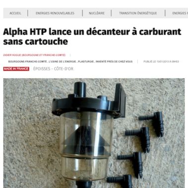 Alpha IP lance un décanteur à carburant sans cartouche